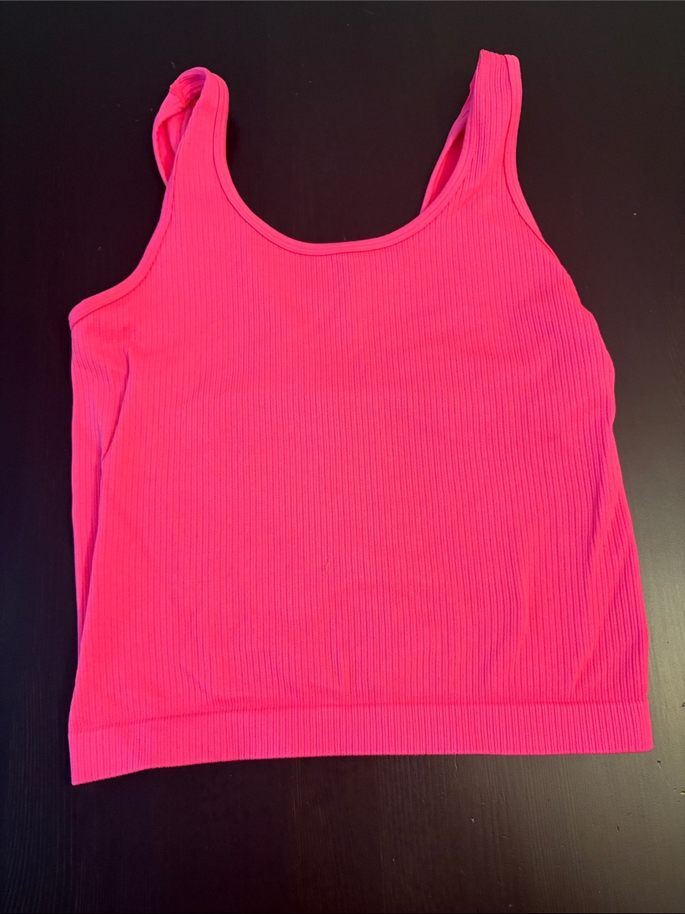 a new day Hot Pink Ribbed Tank Top